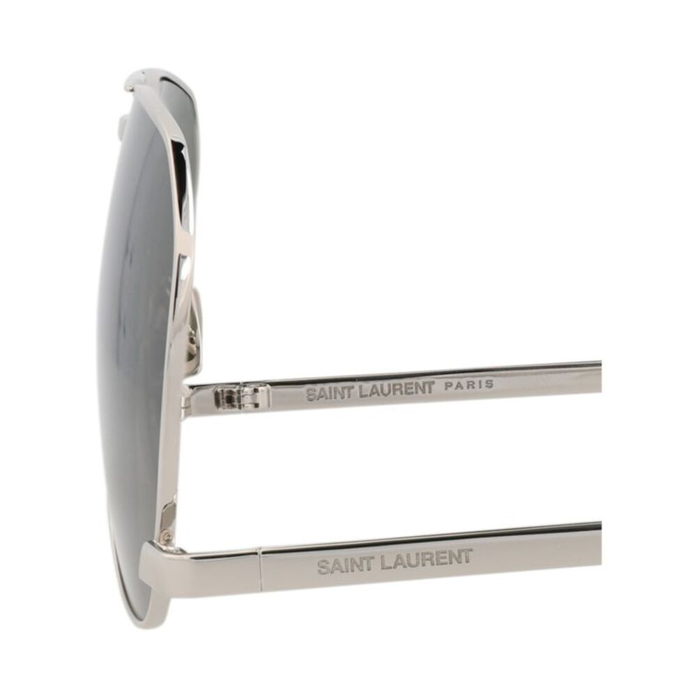 Saint Laurent Aviator-Frame Metal Sunglasses Silver Mens - Picture 4 of 6